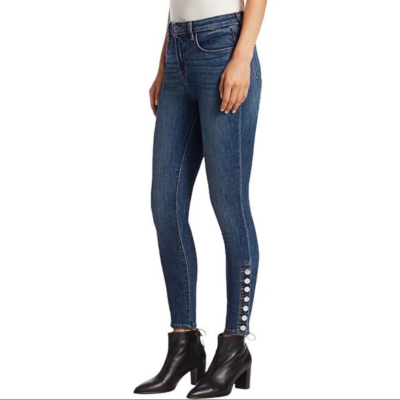 L’AGENCE Piper Button Hem Skinny Jeans Size 25 NWT - Picture 3 of 10